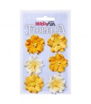 FLEURS TONS JAUNES X 6