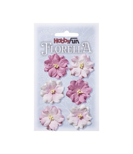 FLEURS TONS ROSE X 6
